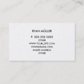 Azure Mist Professional Chic Plain en Monogram Visitekaartje (Achterkant)