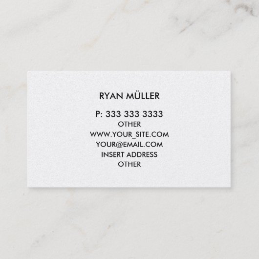 Azure Mist Professional Chic Plain en Monogram Visitekaartje (Achterkant)