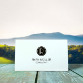 Azure Mist Professional Chic Plain en Monogram Visitekaartje