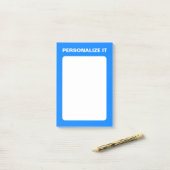 Azure Modern Personalized Versatile Post-it® Notes (Op bureau)