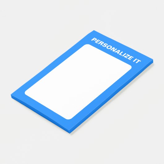 Azure Modern Personalized Versatile Post-it® Notes (Schuin)