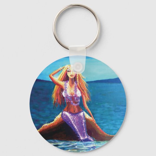 Azure Ocean - Mermaid Art Sleutelhanger (Voorkant)
