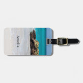 Azure Ocean Sandy Beach Foto Bagagelabel (Voorkant horizontaal)