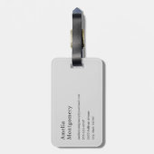 Azure Ocean Sandy Beach Foto Bagagelabel (Achterkant verticaal)