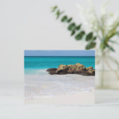 Azure Ocean Sandy Beach Foto Briefkaart (Staand voorkant)