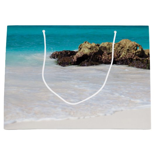 Azure Ocean Sandy Beach Foto Groot Cadeauzakje (Voorkant)