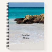 Azure Ocean Sandy Beach Foto Notitieboek (Voorkant)