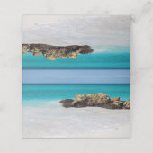 Azure Ocean Sandy Beach Foto Plaatskaartje (Buitenkant ongevouwen)