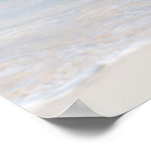 Azure Ocean Sandy Beach Foto Poster (Hoek)