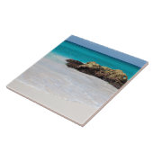 Azure Ocean Sandy Beach Foto Tegeltje (Zijkant)