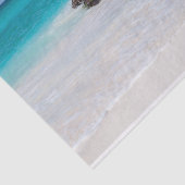 Azure Ocean Sandy Beach Foto Tissuepapier (Detail)