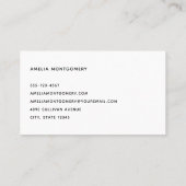 Azure Ocean Sandy Beach Foto Visitekaartje (Achterkant)