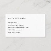 Azure Ocean Sandy Beach Foto Visitekaartje (Achterkant)