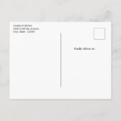 Azure Ocean Sandy Beach Fotobruiloft Aankondigingskaart (Achterkant)