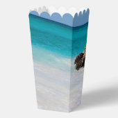 Azure Ocean Sandy Beach Fotobruiloft Bedankdoosjes (Achterkant)