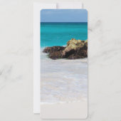 Azure Ocean Sandy Beach Fotomenu Kaart (Achterkant)