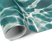 Azure Ocean Waves Wrapping Paper Cadeaupapier (Rol Hoek)