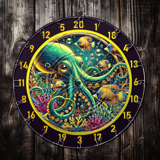 Azure Octopus Tide Dartboard Dartbord