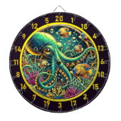 Azure Octopus Tide Dartboard Dartbord (Voorkant)