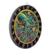 Azure Octopus Tide Dartboard Dartbord (Voorkant Links)