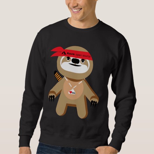 Azure Open Source Brady The Ninja Sloth Trui (Voorkant)