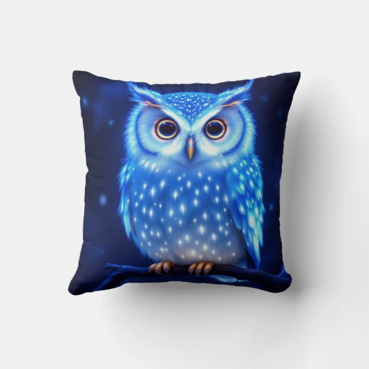 Azure Owl Comfort Cushion Kussen (Achterkant)