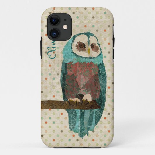 Azure Owl  iPhone Case (Achterkant)