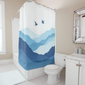 Azure Peaks Shower Curtain Douchegordijn (In situ)