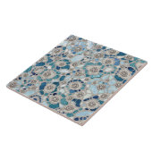 Azure Petal Harmony Keramische Tegel Tegeltje (Zijkant)