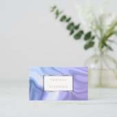 Azure Plum Melted Swirls Designer Business Visitekaartje (Staand voorkant)