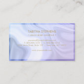 Azure Plum Melted Swirls Designer Business Visitekaartje (Achterkant)