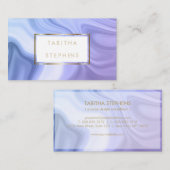 Azure Plum Melted Swirls Designer Business Visitekaartje (Voorkant / Achterkant)