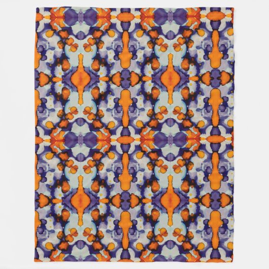 Azure Pumpkin Fleece Deken (Voorkant)