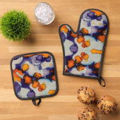 Azure Pumpkin Ovenwant & Pannenlap Set (Top down)