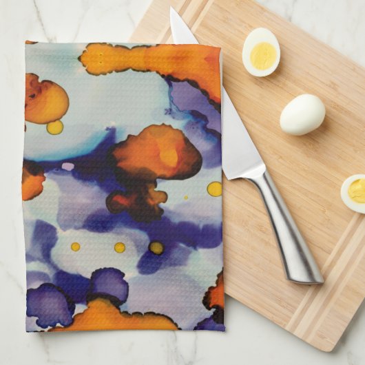 Azure Pumpkin Theedoek (Quarter Fold)