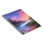 Azure River Tussen de Sereniteit van een dennenbos Notitieboek (Rechterzijde)