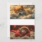 Azure Romance: Seaside Sunset Rozen Wedding Invita Kaart (Achterkant)