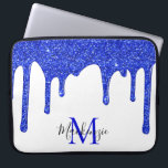 Azure Royal Blue Sparkle Glitter Drives Monogram Laptop Sleeve<br><div class="desc">Girly Royal Blue Sparkle Glitter Drips Monogram laptophoes met onze trendy faux glitter druppelt in helder en koninklijk blauw. Ontworpen door: Cedar en String. Om verder te personaliseren, te klikken gelieve de "pas verder"verbinding aan en het ontwerphulpmiddel te gebruiken om het ontwerp te wijzigen. Neem contact met ons op als...</div>