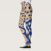 Azure Safari: Leggings met Blue en Sand Animal (Links)