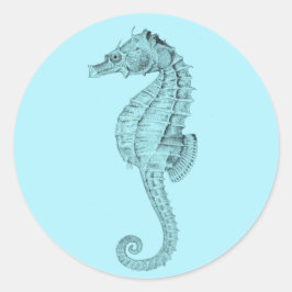 Azure Seahorse Sticker