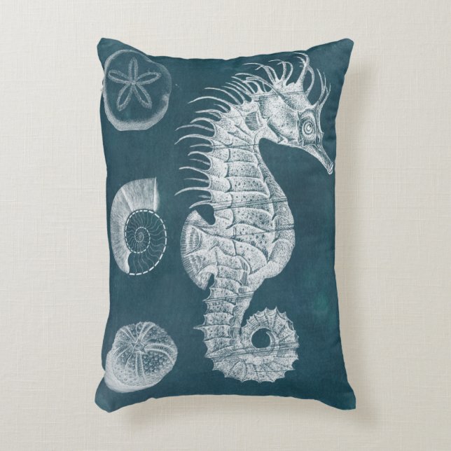 Azure Seahorse Study I Accent Kussen (Voorkant(Verticaal))