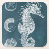 Azure Seahorse Study I Kartonnen Onderzetters (Voorkant)