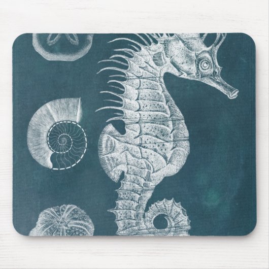Azure Seahorse Study I Muismat (Voorkant)