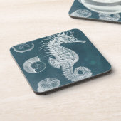 Azure Seahorse Study I Onderzetter (Linkerzijde)