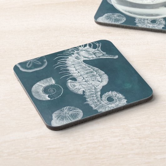 Azure Seahorse Study I Onderzetter (Linkerzijde)