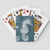 Azure Seahorse Study I Pokerkaarten (Achterkant)