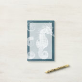 Azure Seahorse Study I Post-it® Notes (Op bureau)