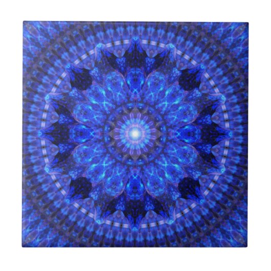 Azure Shield Mandala Tegeltje (Voorkant)