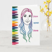 Azure Sisters Day Art Card Kaart (Gele Bloem)