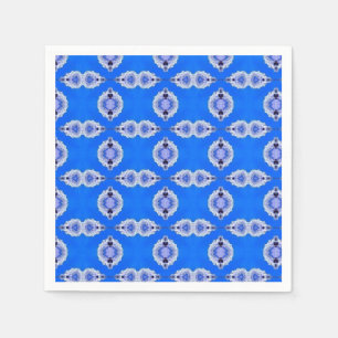 Azure sky blue geometric art design servet